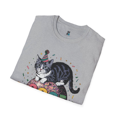 2025 New Year Celebration Cat Unisex Softstyle T-Shirt