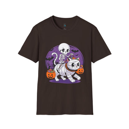 Trick-or-Treat Mummy Cat Halloween T-Shirt