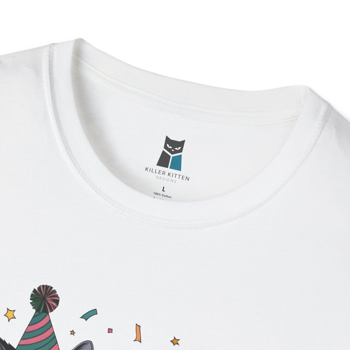 2025 New Year Celebration Cat Unisex Softstyle T-Shirt