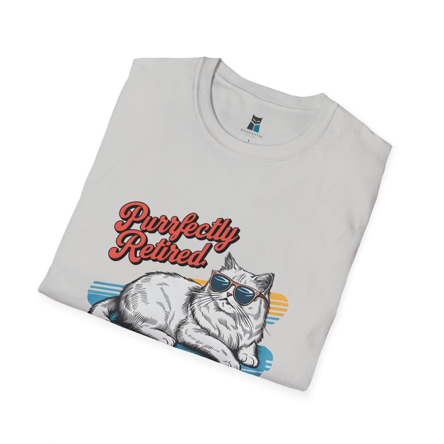 Purrfectly Retired Cat T-Shirt