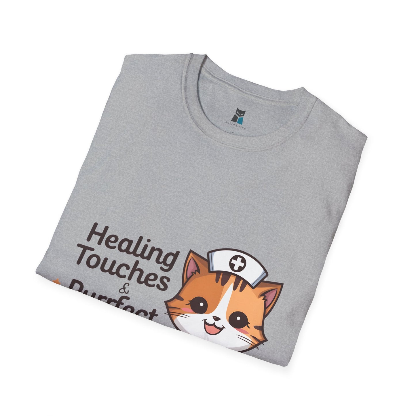 Healing Touches & Purrfect Cuddles Nurse T-Shirt