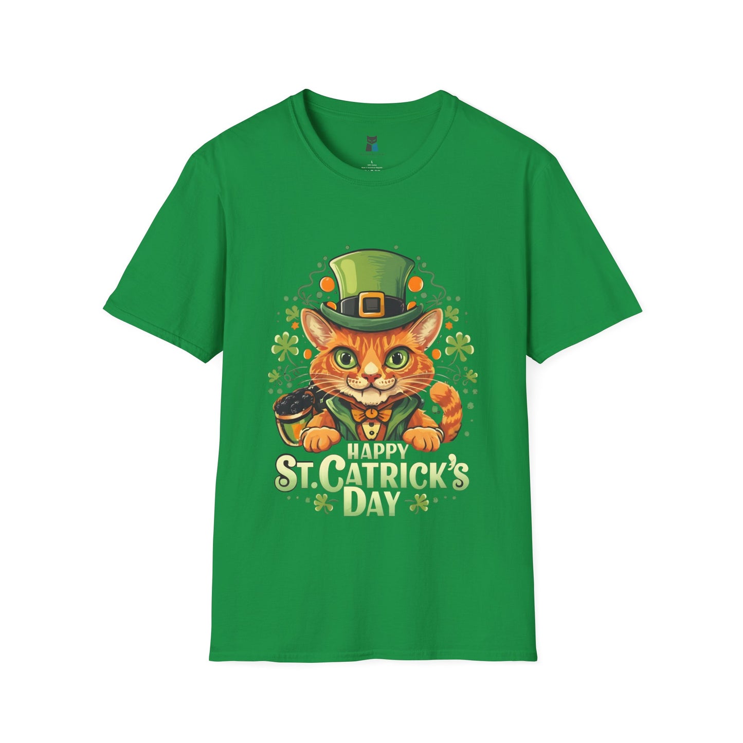 Happy St. Catrick's Day Funny Cat T-Shirt