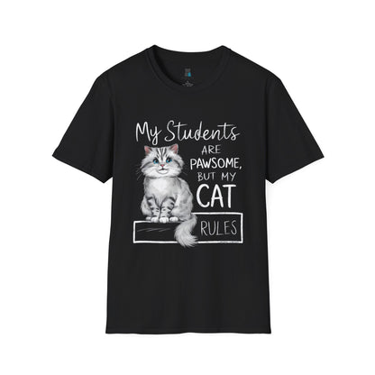 Pawsome Kindergarten Teacher Cat T-Shirt