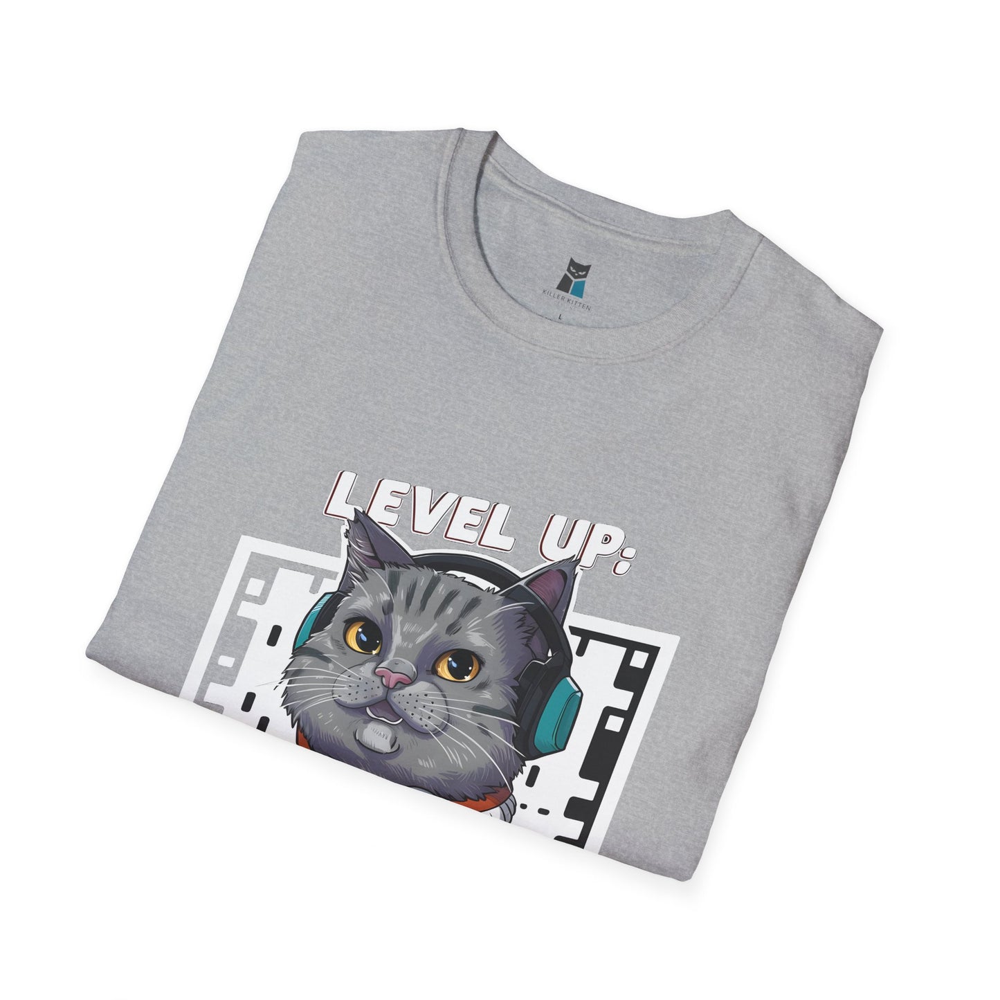 Level Up Gamer Cat T-Shirt