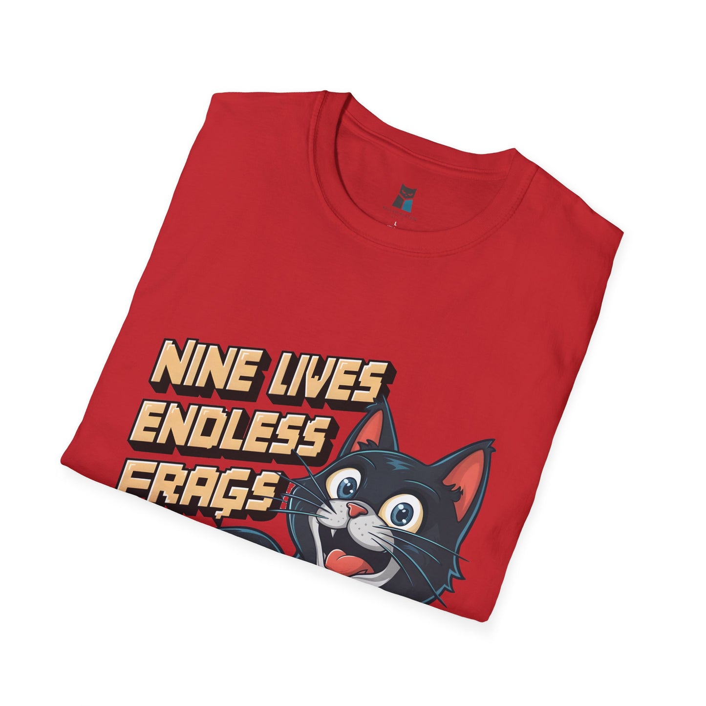 Nine Lives, Endless Frags Gaming Cat T-Shirt