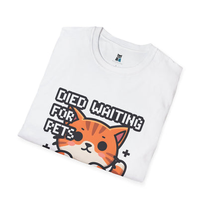 Died Waiting for Pets, Respawn Soon Cat Gamer T-Shirt