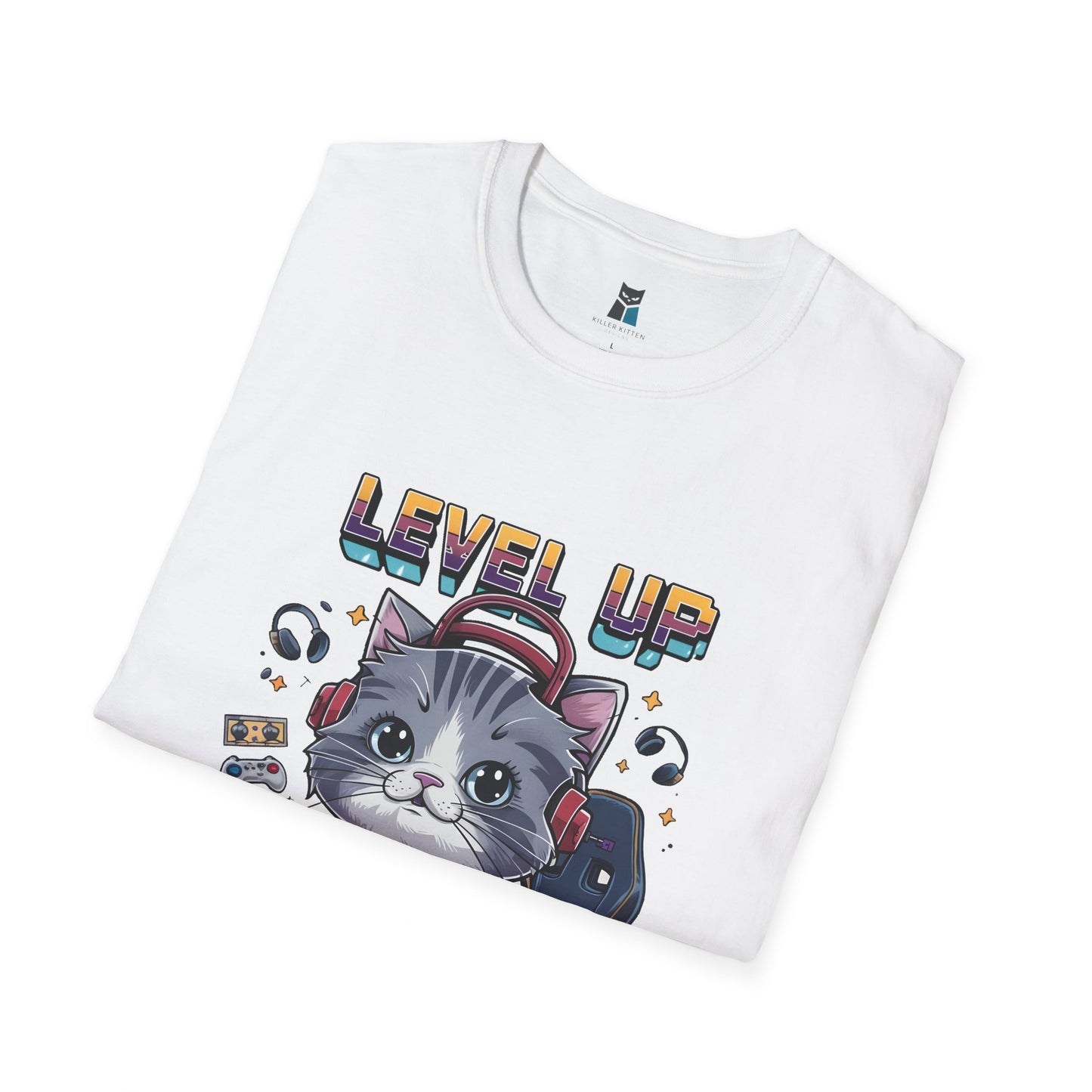 Level Up Gamer Cat T-Shirt