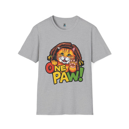 One Paw! Bob Marley Cat T-Shirt