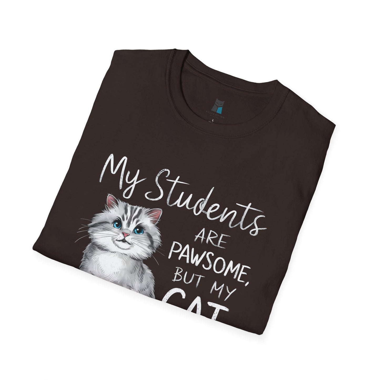 Pawsome Kindergarten Teacher Cat T-Shirt