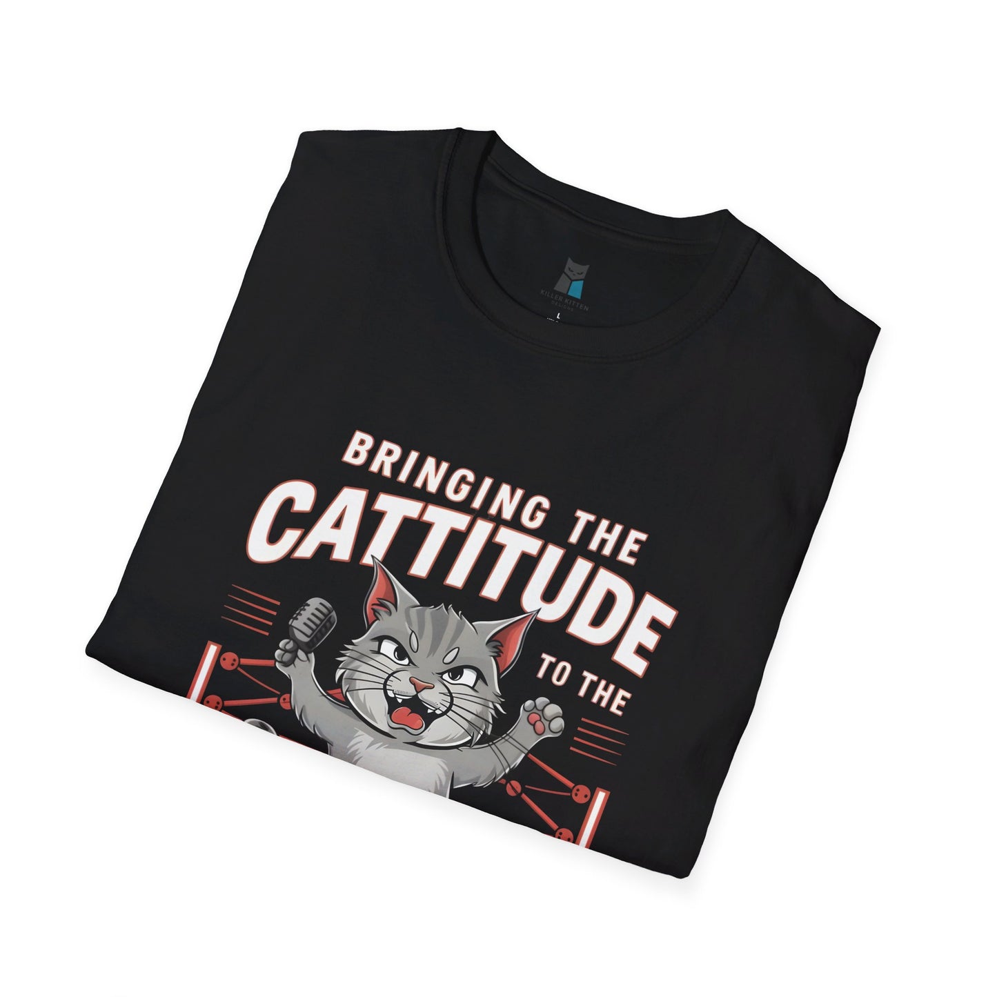 Cattitude Champion: Wrestling Cat T-Shirt