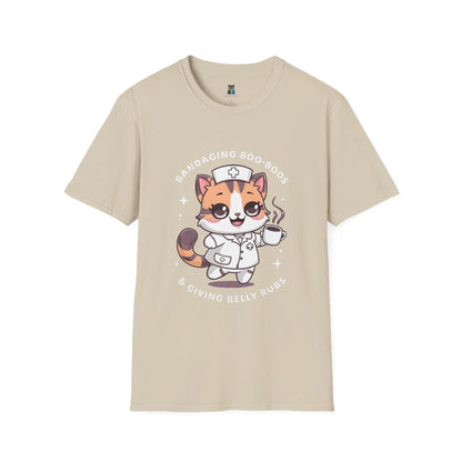 Bandaging Boo-Boos & Giving Belly Rubs Nurse Cat T-Shirt