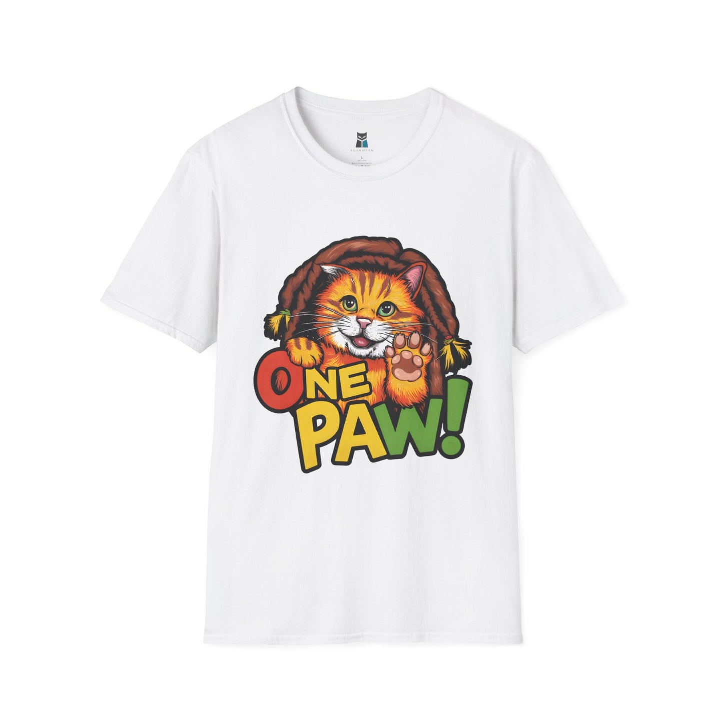 One Paw! Bob Marley Cat T-Shirt