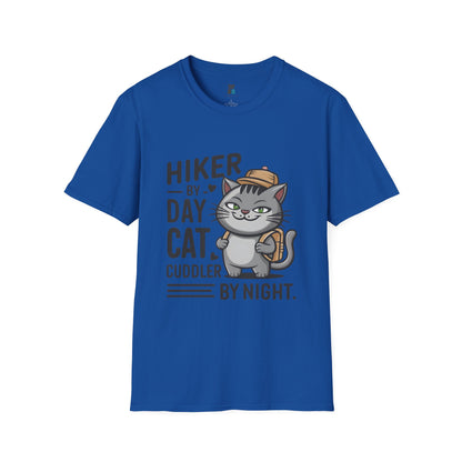 Hiker by Day, Cat Cuddler by Night T-Shirt