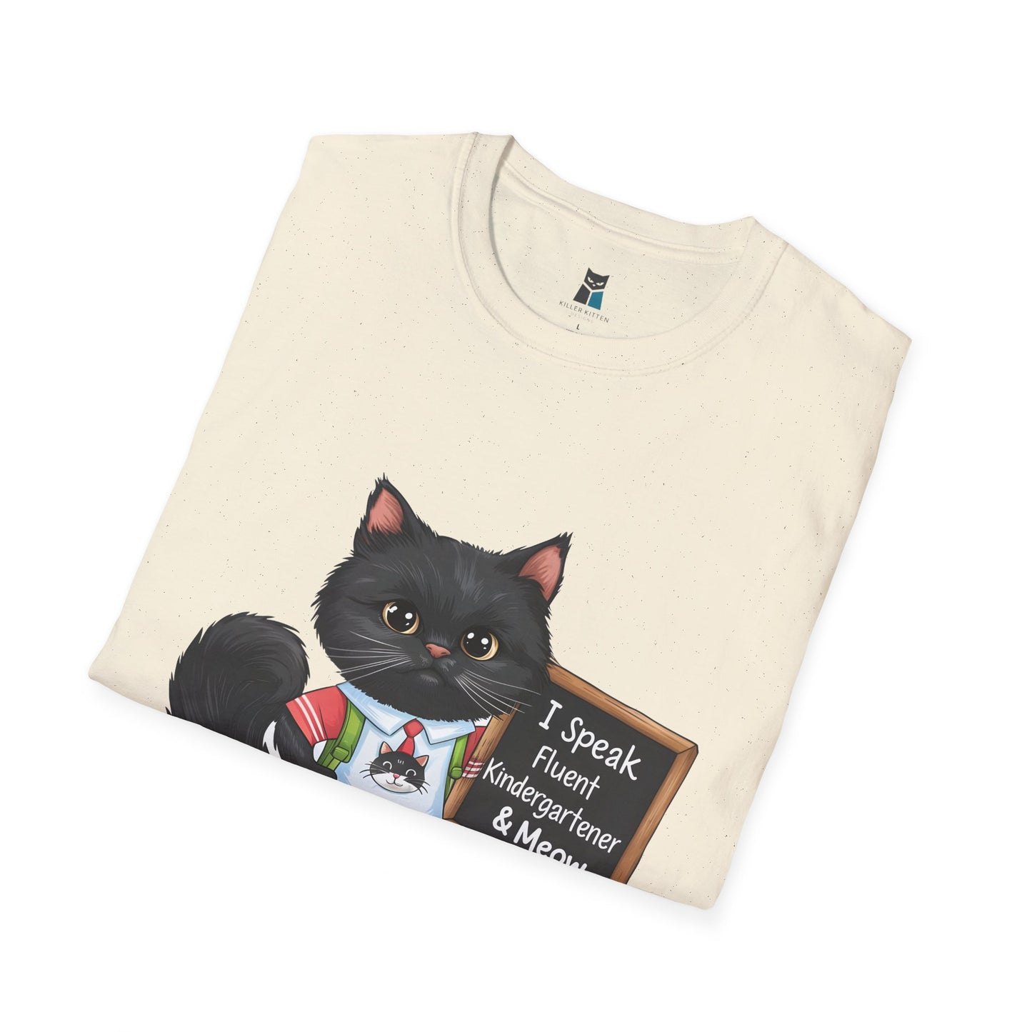 Fluent Kindergartener & Meow Cat T-Shirt