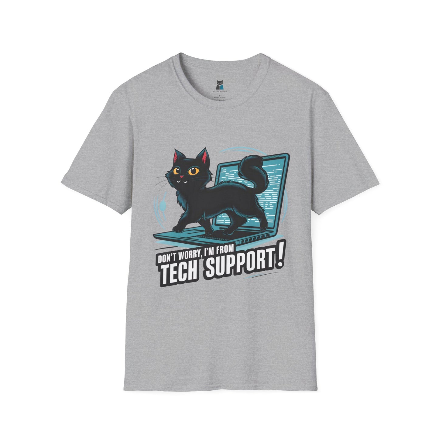 Don’t Worry, I’m from Tech Support! Purrfect IT Tech Cat T-Shirt