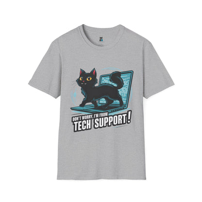 Don’t Worry, I’m from Tech Support! Purrfect IT Tech Cat T-Shirt