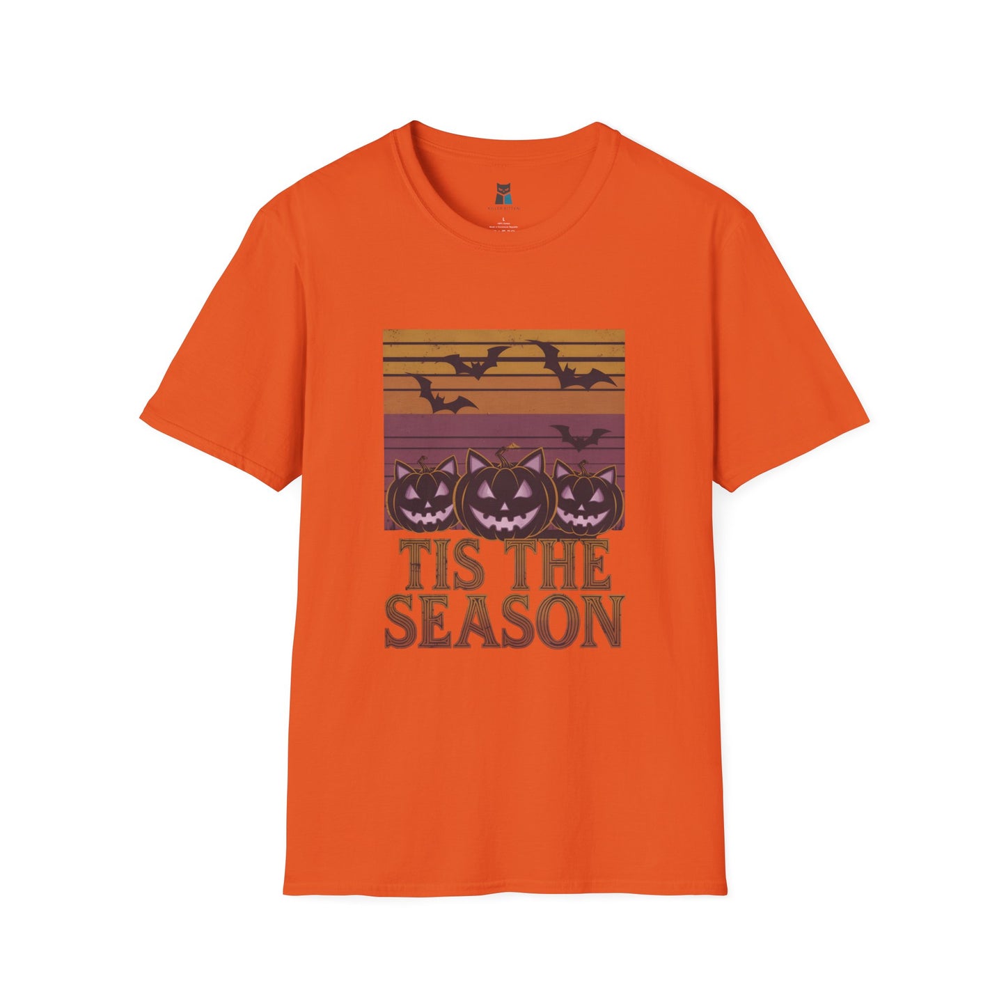 Retro Halloween Cat ‘Tis The Season’ T-Shirt