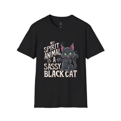 Sassy Black Cat Spirit Animal Halloween T-Shirt