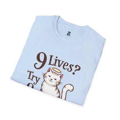 9 Lives? Try 9 Hail Marys! - Funny Catholic Cat T-Shirt