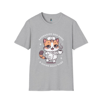 Bandaging Boo-Boos & Giving Belly Rubs Nurse Cat T-Shirt