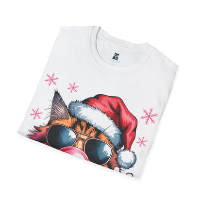 Fun Santa Cat T-Shirt for Holiday Cheer