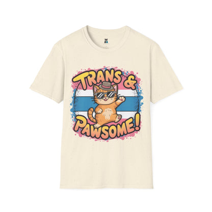 Trans & Pawsome Cat T-Shirt