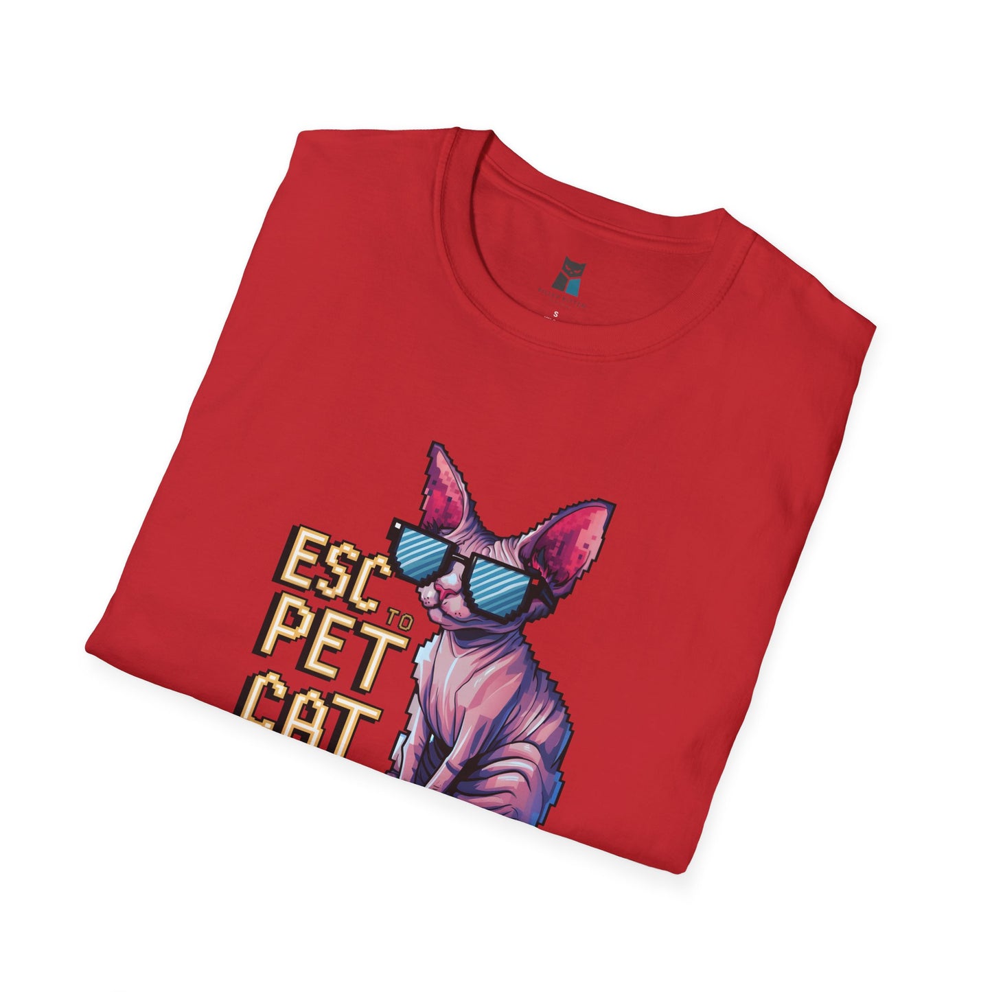 ESC to Pet Cat – Gamer & Cat Lover Graphic T-Shirt