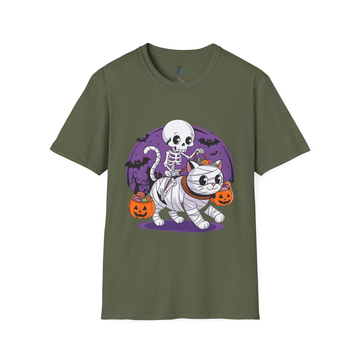 Trick-or-Treat Mummy Cat Halloween T-Shirt