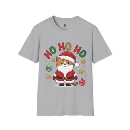 Festive “Santa Claws” Cat Christmas T-Shirt