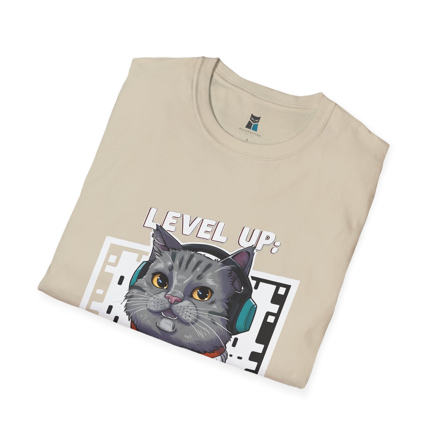 Level Up Gamer Cat T-Shirt