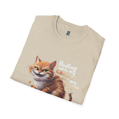 Hodling Onto My Catnip and Crypto Cat T-Shirt