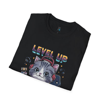 Level Up Gamer Cat T-Shirt