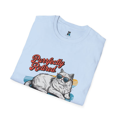 Purrfectly Retired Cat T-Shirt