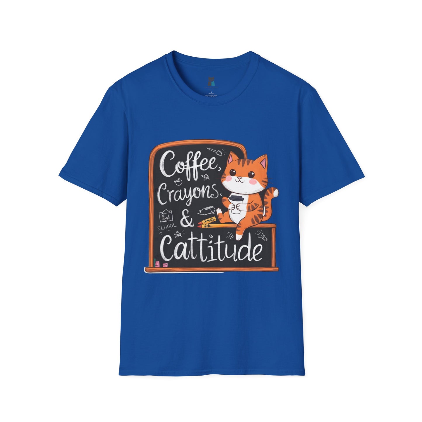 Coffee, Crayons, & Cattitude! Cat-tastic Kindergarten Teacher T-shirt