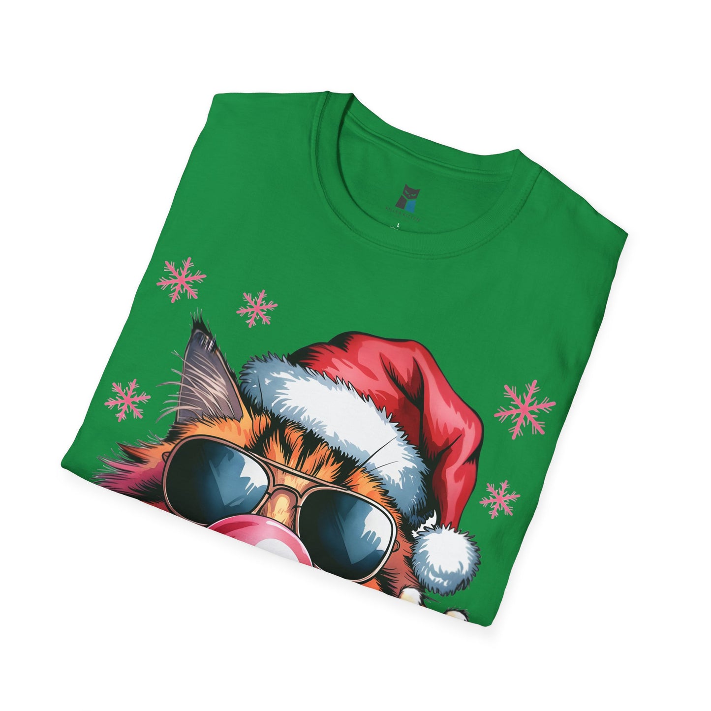 Fun Santa Cat T-Shirt for Holiday Cheer