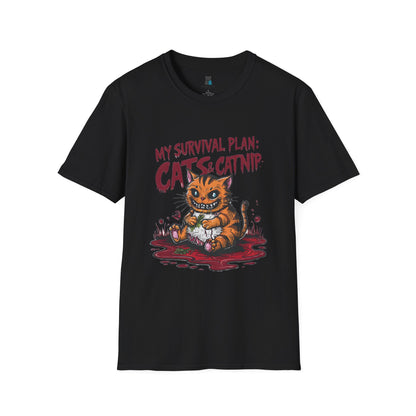 Zombie Apocalypse Survival Cat T-Shirt