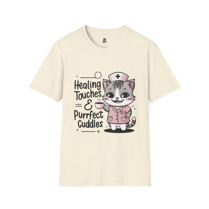 Healing Touches & Purrfect Cuddles Nurse T-Shirt