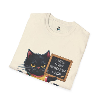 Fluent Kindergartener & Meow Cat T-Shirt